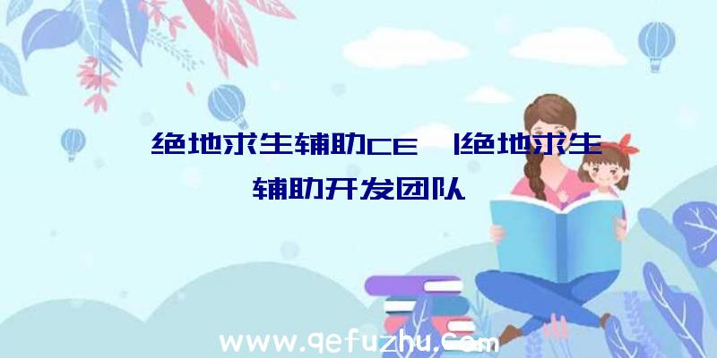 「绝地求生辅助CE」|绝地求生辅助开发团队